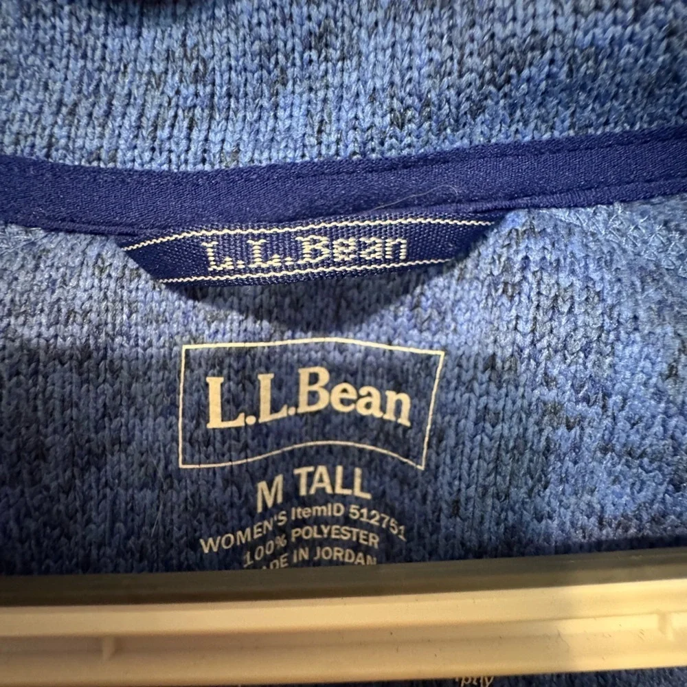 L.L. Bean Heathered Blue Zip-Up Jacket